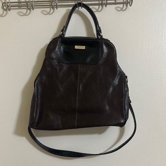 EUC Kate Spade Faux Leather Satchel Bucket Crossbody Bag - Picture 1 of 12